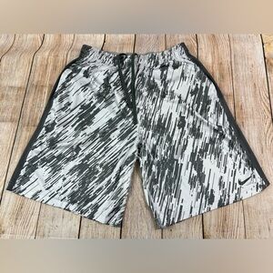 Mens Nike Dri Fit Grey White Athletic Shorts Size Large